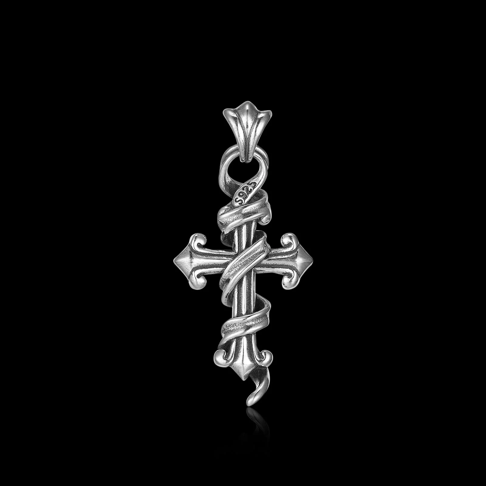 BLACKED SACRED STRANGLE. - 925 STERLING SILVER - Image 3