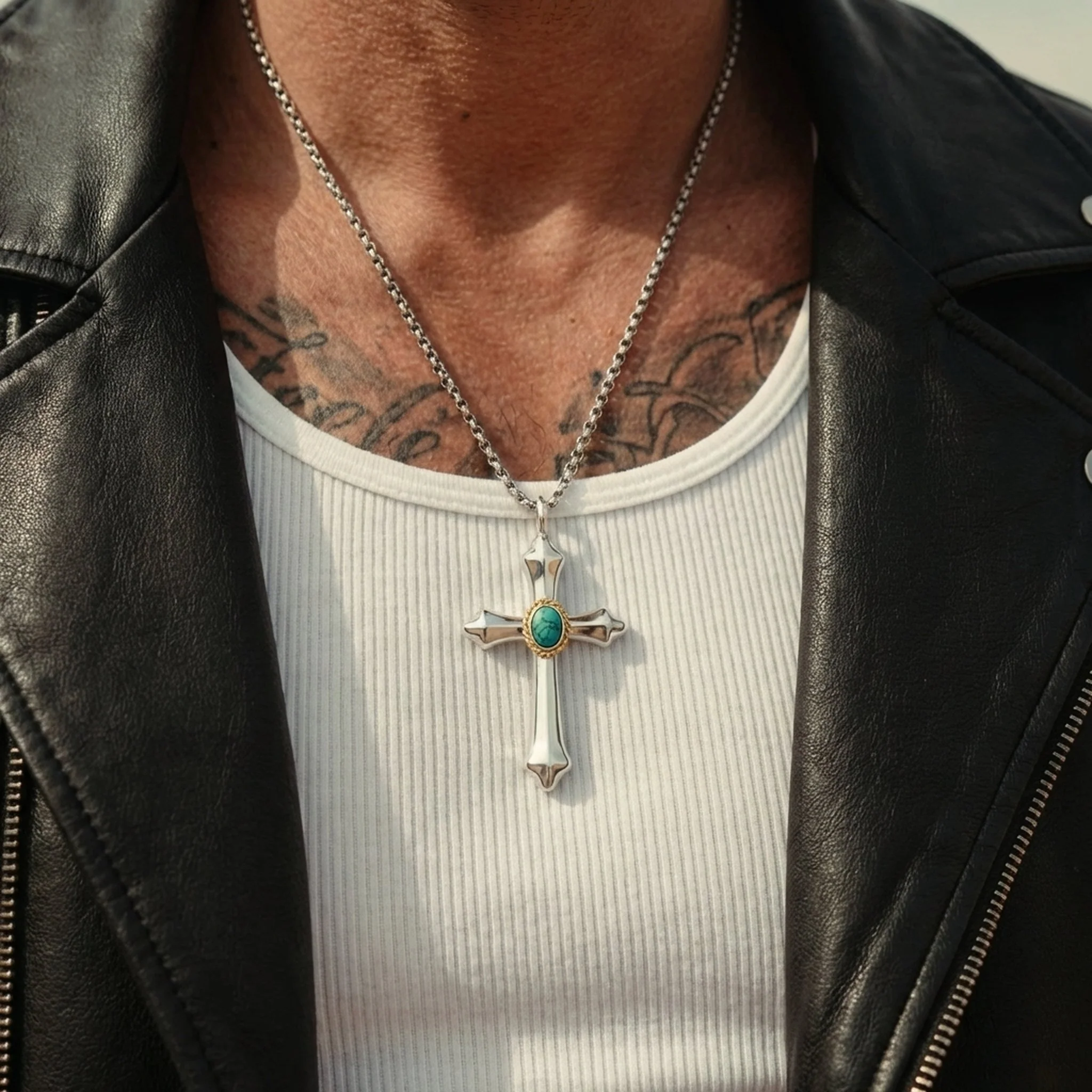 GEMCROSS. - 925 STERLING SILVER - Image 2