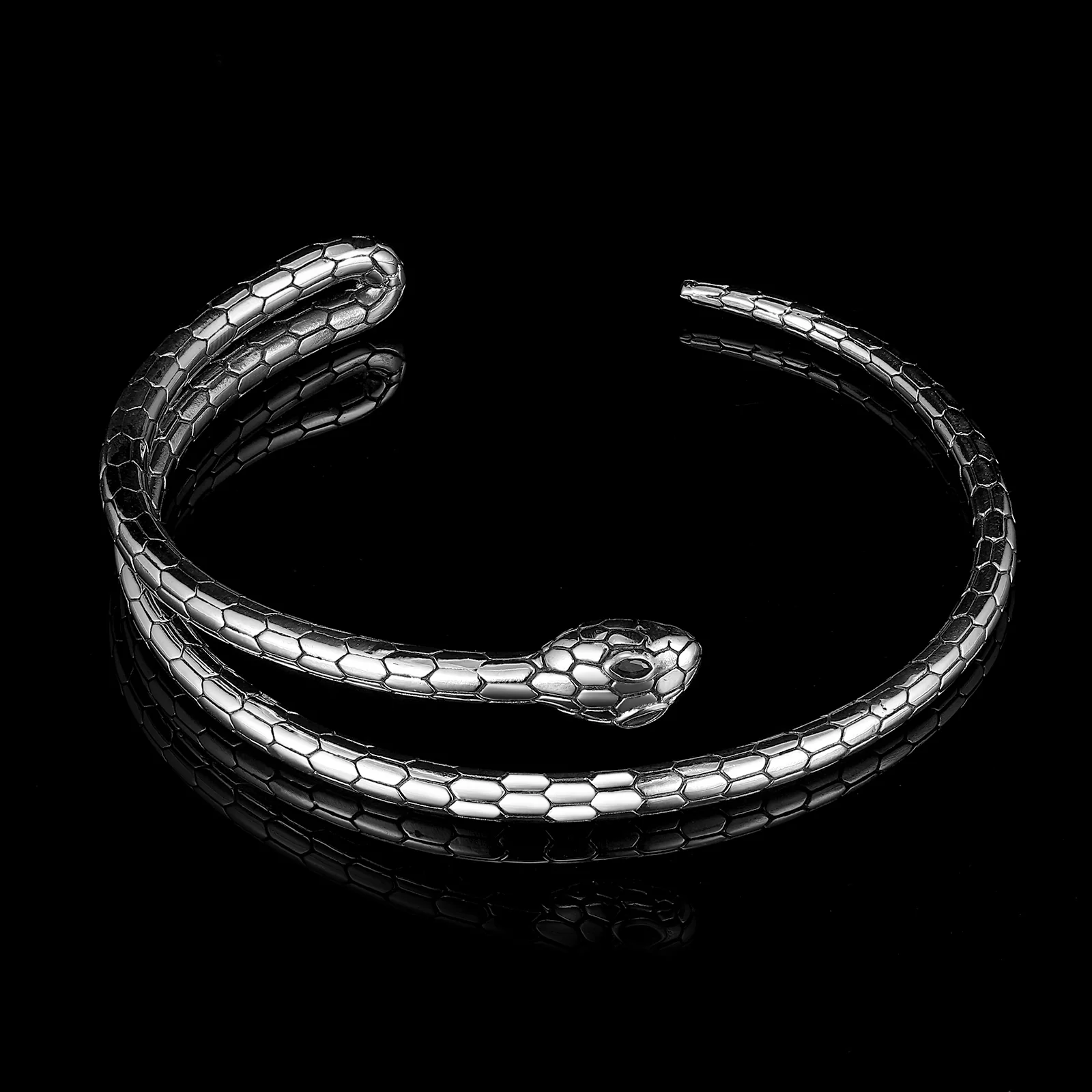 SERPENT CUFF. - 925 STERLING SILVER - Image 3