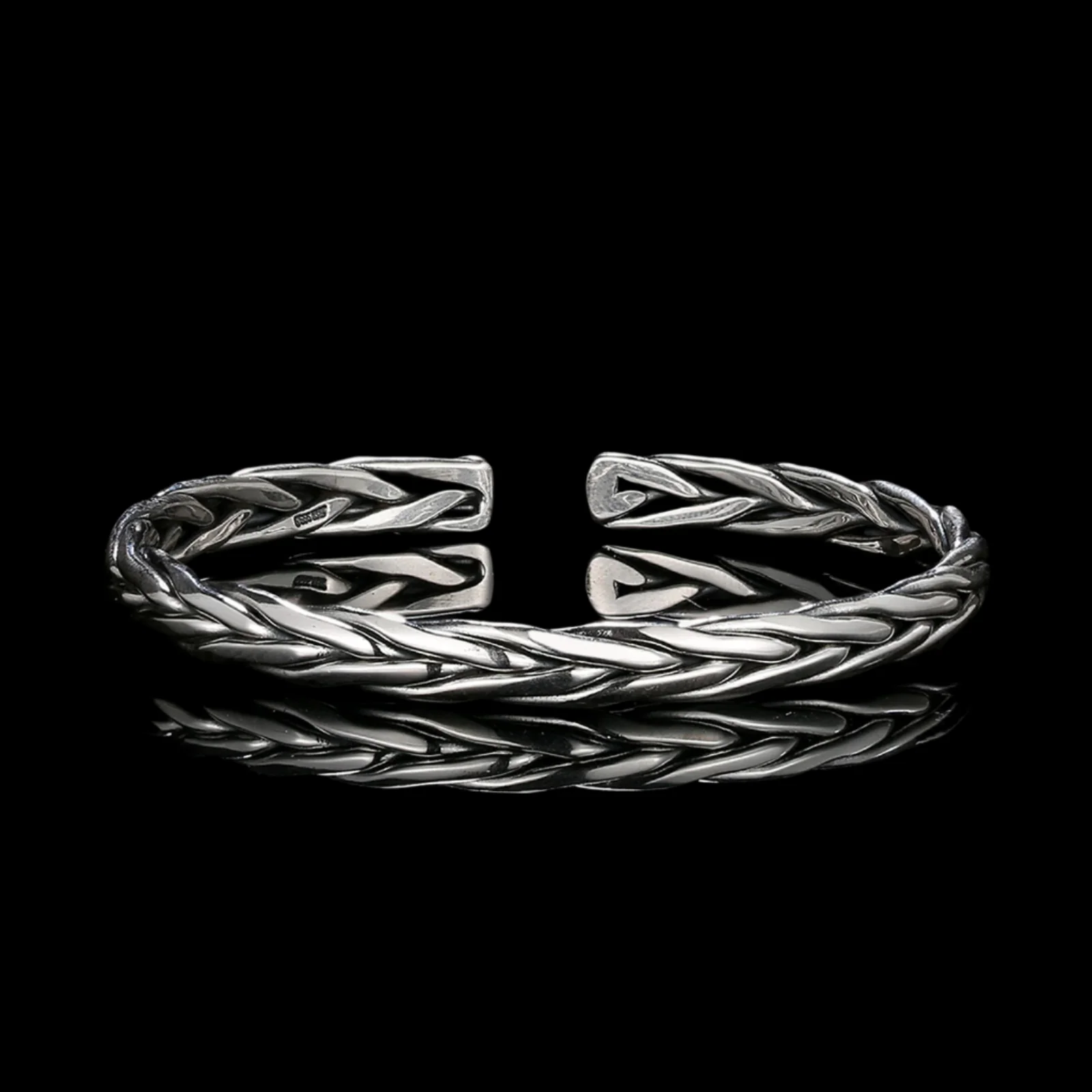 THE WOVEN BANGLE. - 925 STERLING SILVER - Image 5