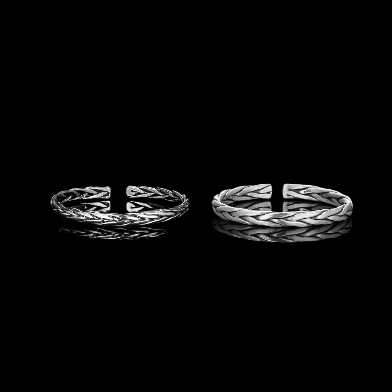 THE WOVEN BANGLE. - 925 STERLING SILVER - Image 6