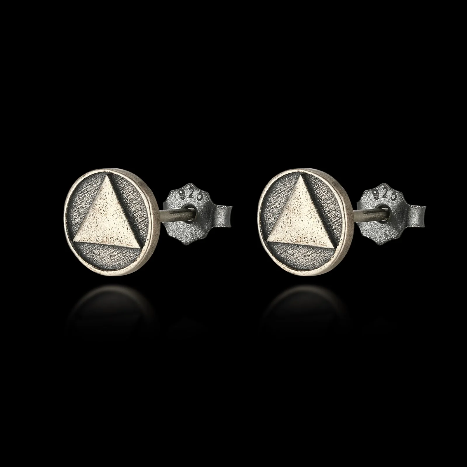 TRINITY STUDS. - 925 STERLING SILVER